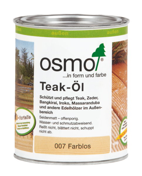 Osmo Teak-Öl 007, 2,5l, Holzanstrich für alles Holz im Außenbereich