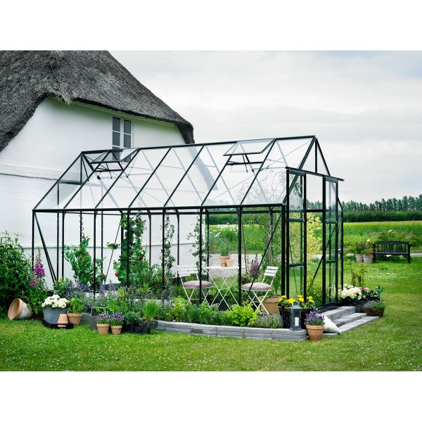 Halls Gewächshaus Magnum 148 Grün | 3 mm Blankglas
