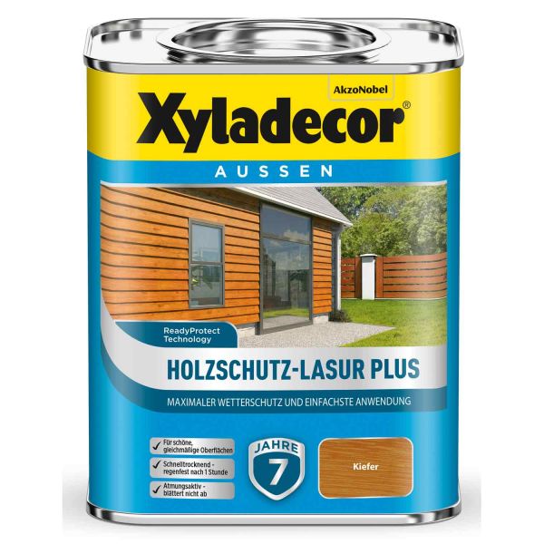 Holzschutz Lasur Plus Xyladecor Kiefer 0,75L für den maximalen Wetterschutz