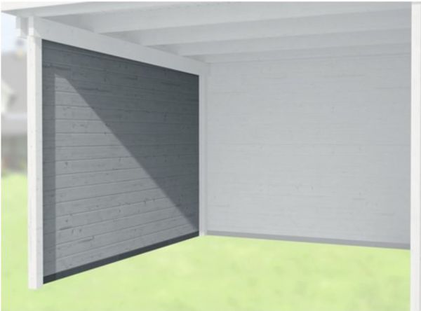 Weka Seitenwand 21 mm, für Haustyp 126 und 172 grau, Tiefe 235 cm