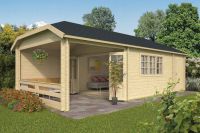 Gartenhaus - Blockhütte Thorvid mit Krüppelwalmdach| 280 cm | von Nordje | 850x420x317cm