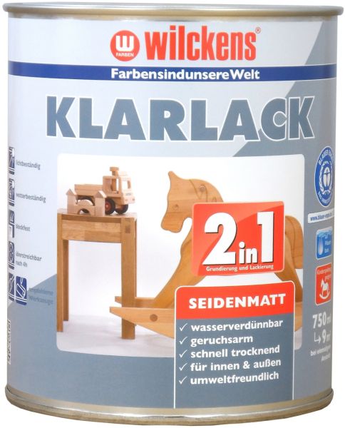 Wilckens Klarlack 2in1 seidenmatt 0,75l