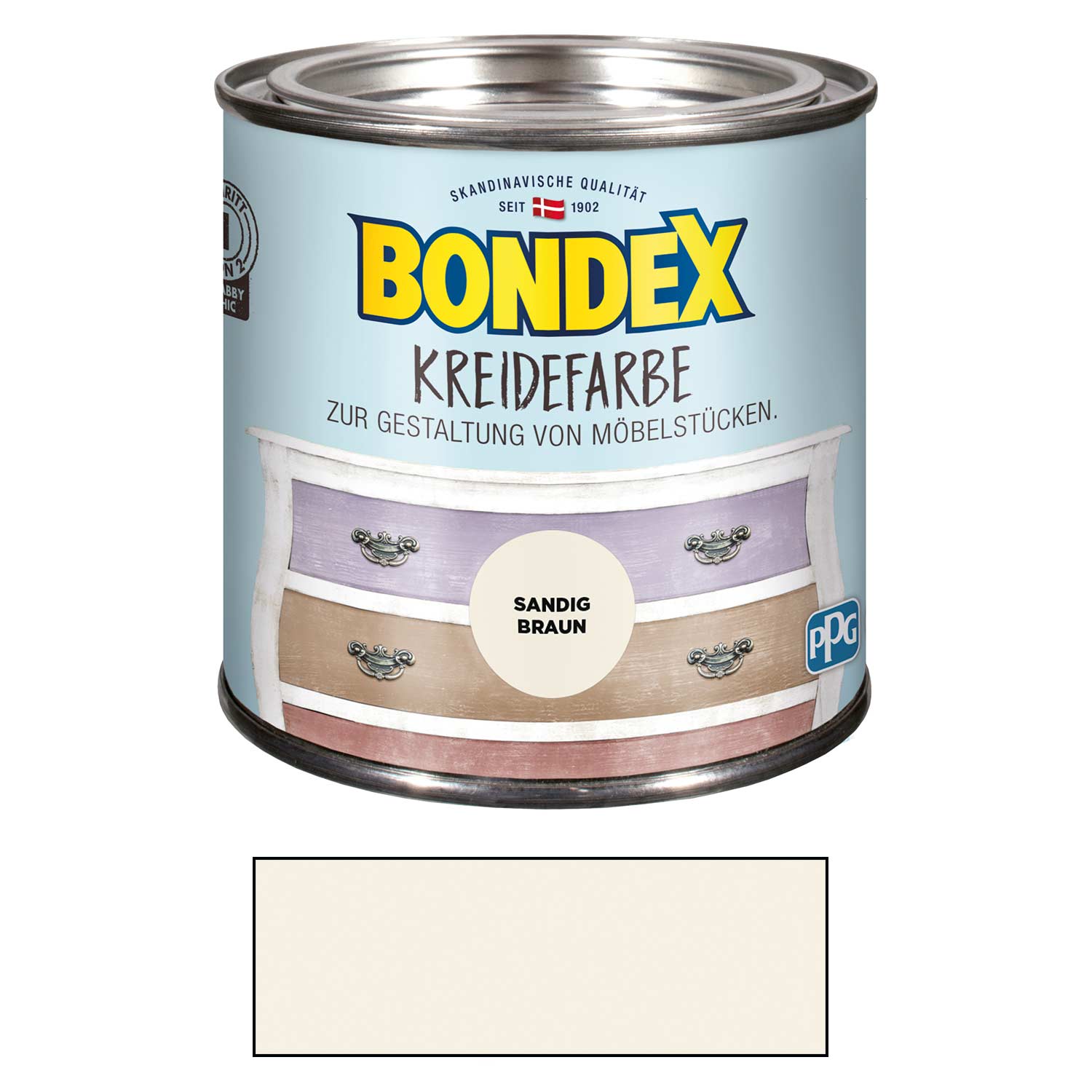 Bondex Kreidefarbe Sandig Braun 0,5l