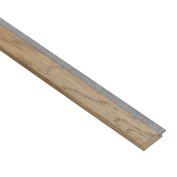 Nordje Abschlussleiste Feuerhemmend | Standardkern | Dunkelbraun geölt | Grauer Filz | 17 x 42 x 240