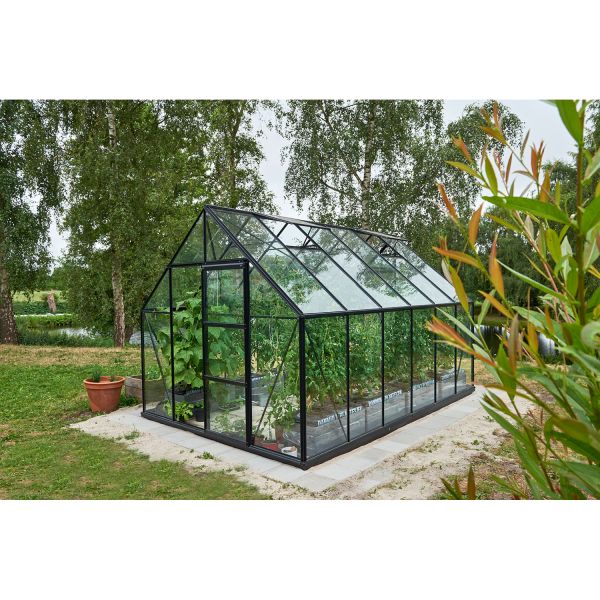 Halls Gewächshaus Universal 128 Schwarz | 3 mm Sicherheitsglas