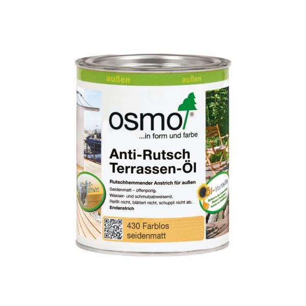 Osmo Anti-Rutsch-Terrassen-Öl 750ml, Holzanstrich für alles Holz im Außenbereich