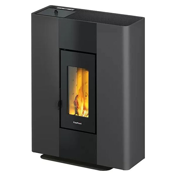 FreePoint Pelletofen Roxy anthrazit mit Standfuß 2,7 - 7 kW
