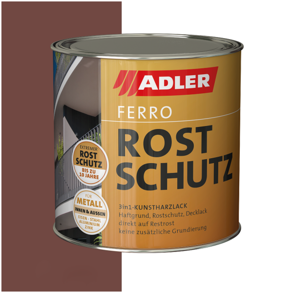 ADLER Ferro Rostschutz Oxidrot RAL3009 2,5l