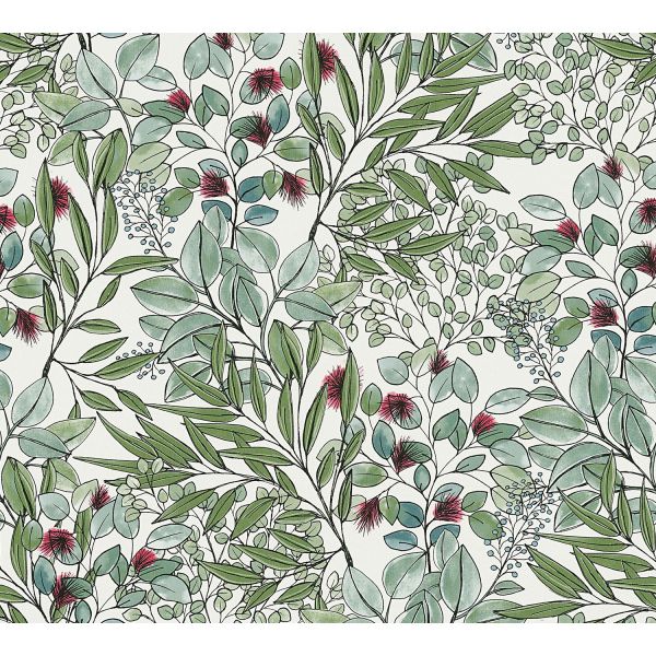 A.S. Création Blumentapete "Geo Nordic" Vlies grün-weiß-violett 375341