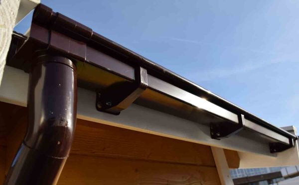Weka Kastenrinnenset Gr. 4 (1x 6,5 m) für Flachdachhäuser mit Anbau