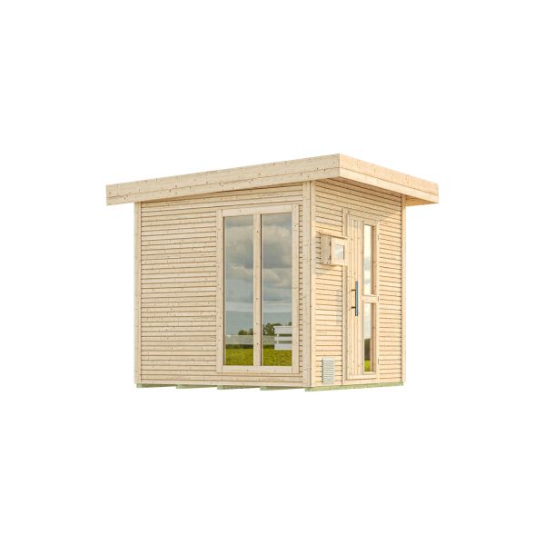 Weka Saunahaus KUOPIO natur inkl. Fenster, mit OS Ofen