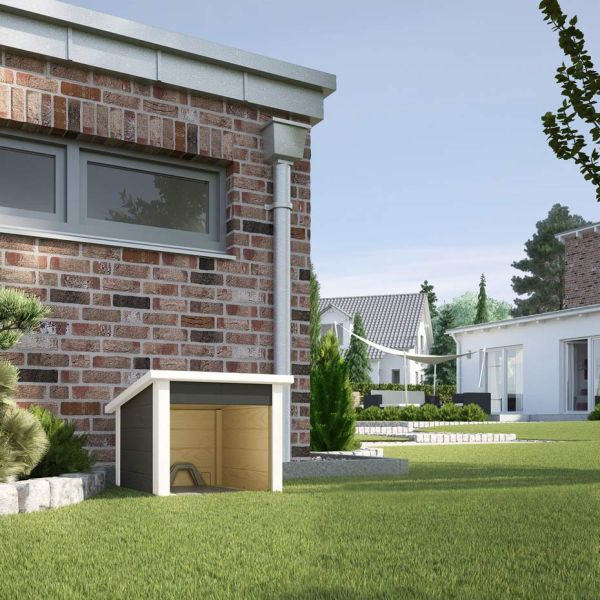 Weka Mähroboter-Garage 367 P| anthrazit| 21 mm | 78x86x61 cm