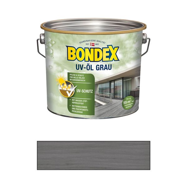 Bondex Holz Öl UV Grau 2,5 l Grau für den Außenbereich